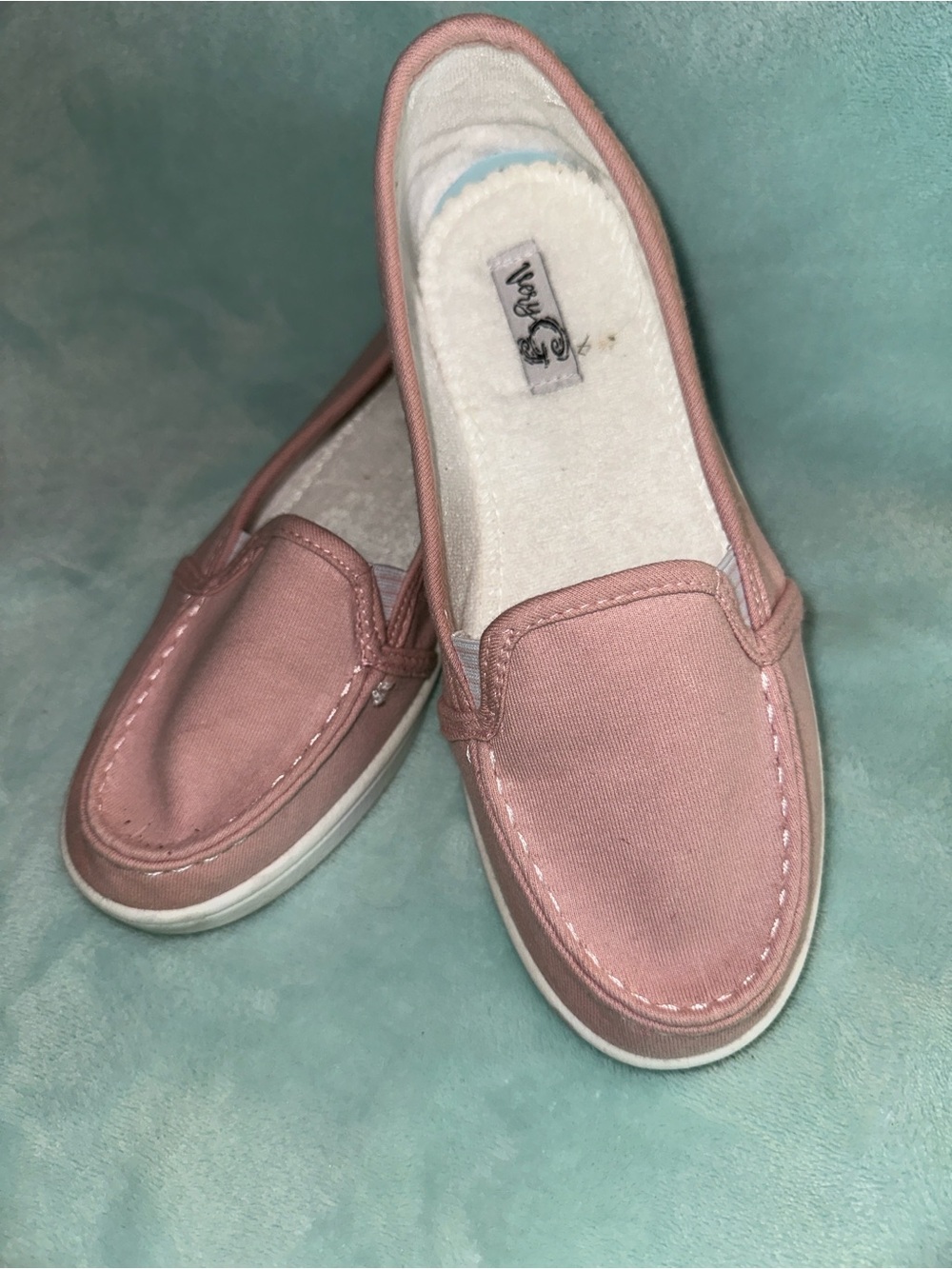 Very G Pink Slip-On Canvas Loafers